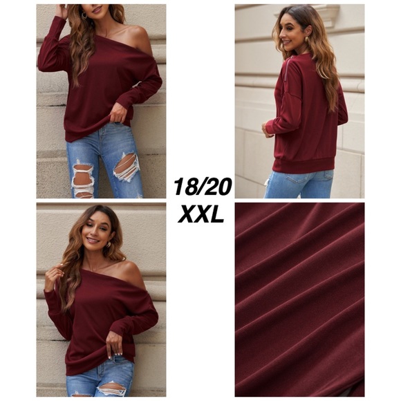 Brand New Deep Red Zipper Off The Shoulder On One Side with Zipper - Picture 1 of 2